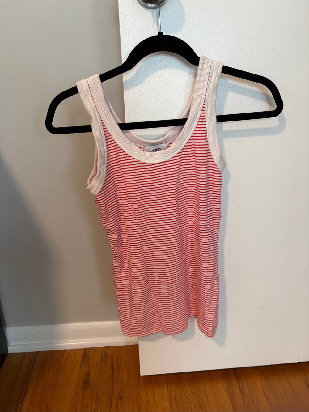 Evereve Red and White Striped Tank Top